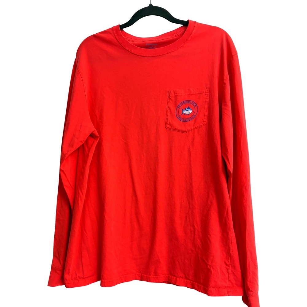 Southern Tide T-Shirt L Coral Red Nautical, Coastal, Beach, Fishing, Preppy, Tee